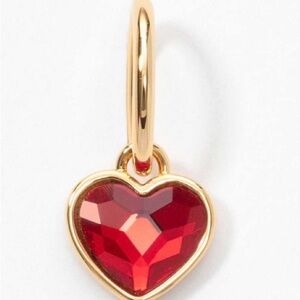 Touchstone Crystal AT HEART charm with red Swarovski crystal clip on to anything